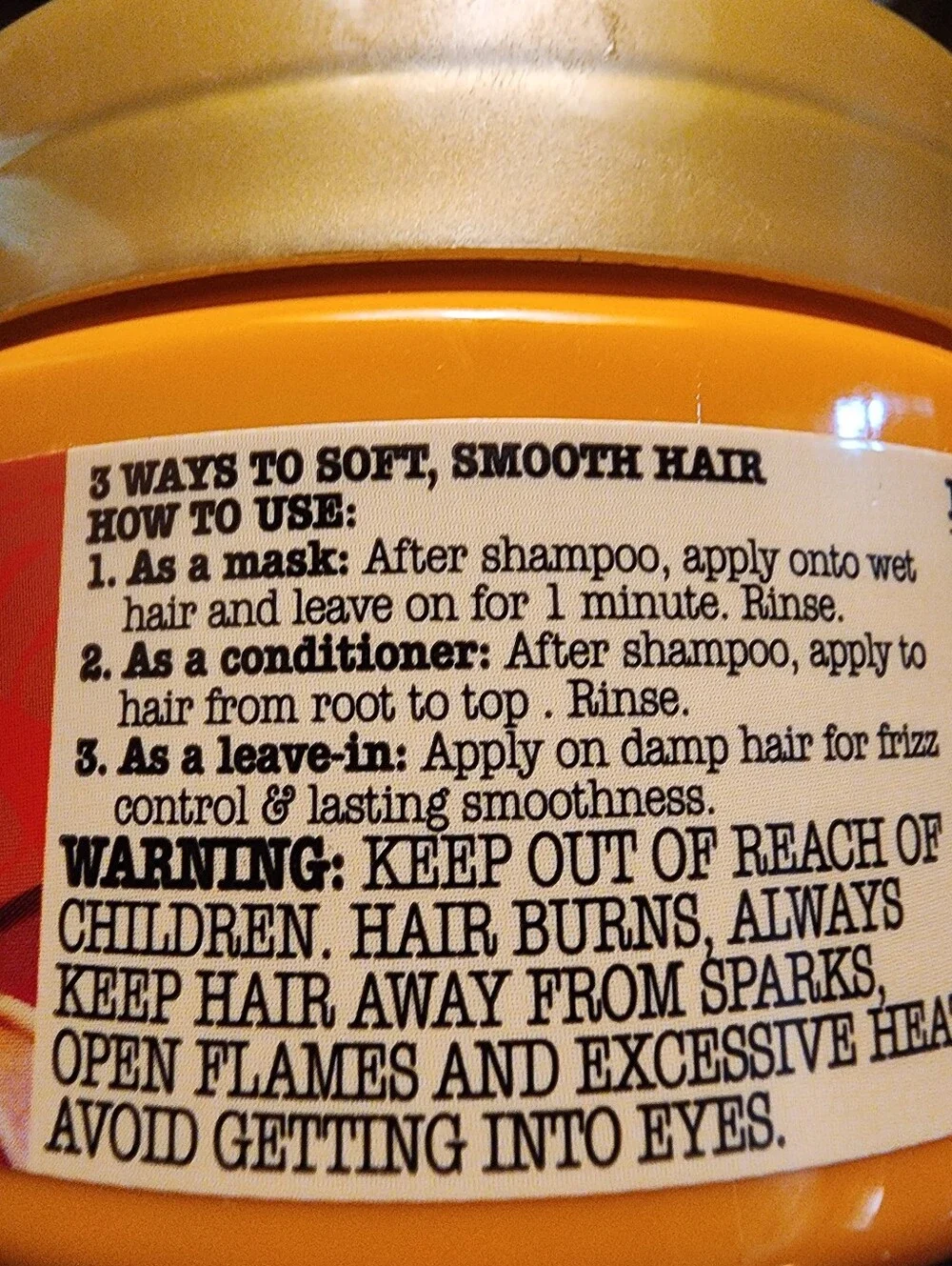 (2)Papaya & Coconut Oil Hair Mask for Curly, Thick Hair - Yellow